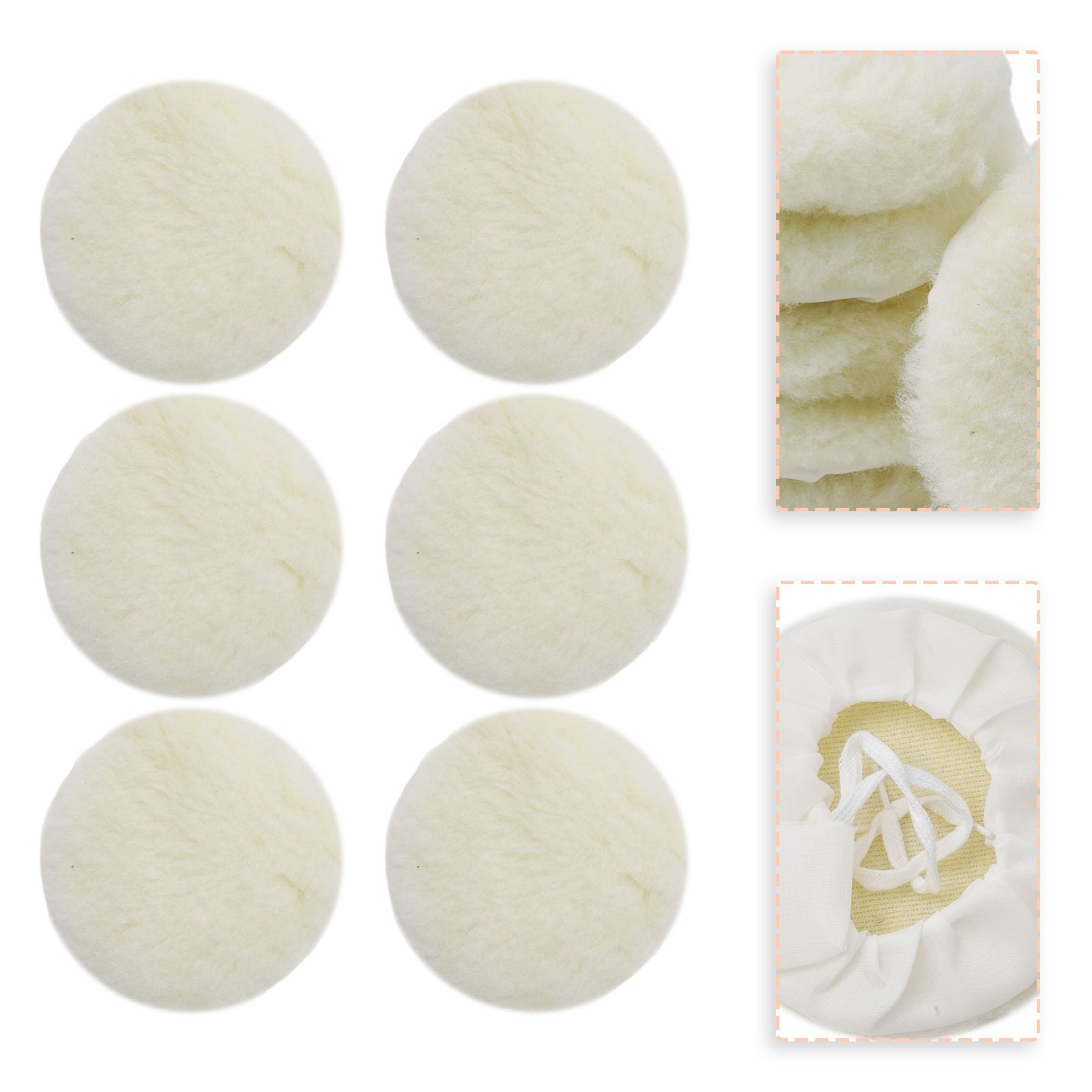 Polish Pad Set Buffer - Set Bantalan Poles 125mm Buffer Bulu