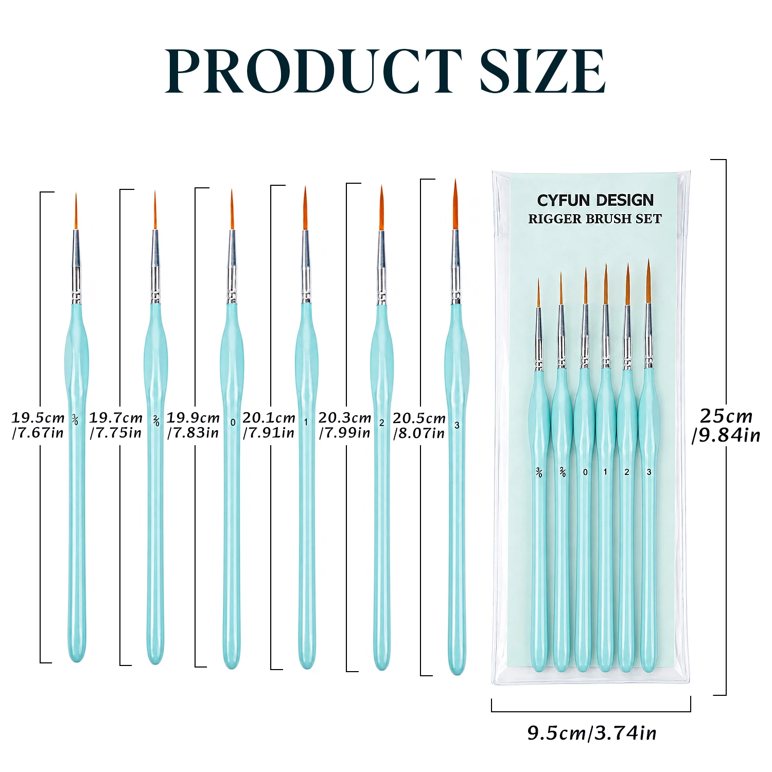 6 buah Set Kuas Lukis Rigger,  - Detailing Brush Set ulasan dan harga