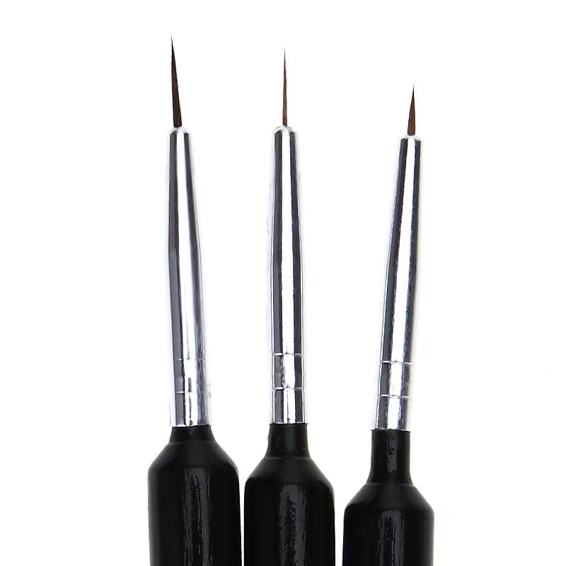 3 Buah Set Kuas Liner Seni Kuk - Detailing Brush Set ulasan dan harga